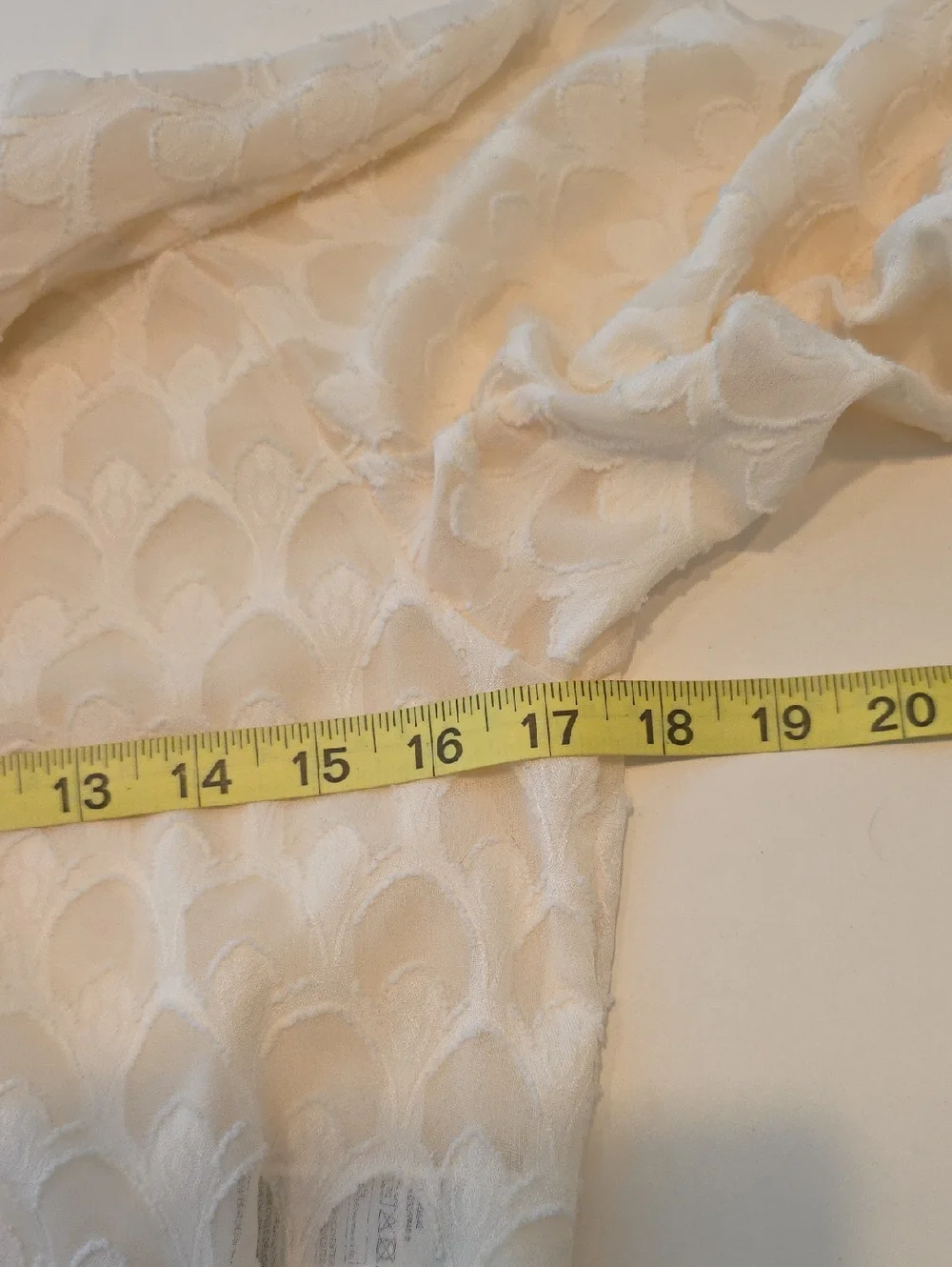H&M Cream Sheer High Neck Victorian Ruffled Boho Mesh Blouse Top Size 4 Coquette